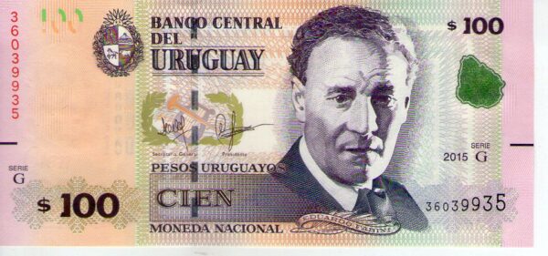 Uruguay 100 Pesos 2015 P95 SC