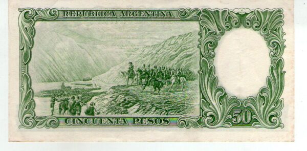 Argentina 50 Pesos Moneda Nacional serie B Ditaranto-M. Barnet Bottero 1996 MB+ - Imagen 2