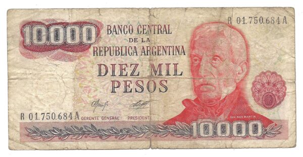Reposicion 10.000 Pesos Ley Camps-Diz Bottero 2489 B+