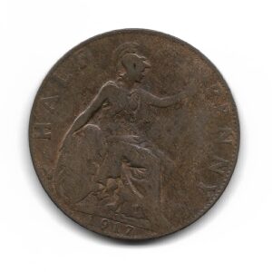 Gran Bretaña 1/2 Penny 1917 KM809 MB-