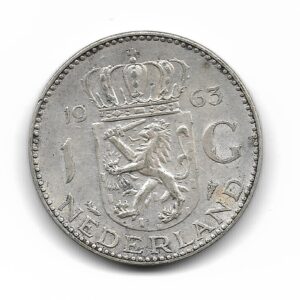 Holanda 1 Gulden De Plata 1963 KM184 MB+