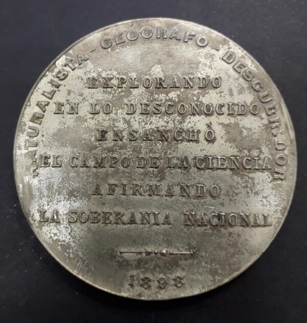 Medalla Perito Moreno Doctor Francisco Pascacio Moreno Buenos Aires 1898 - Imagen 2