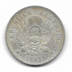 Argentina 50 Centavos de Plata 1883 CJ17.2 SC-