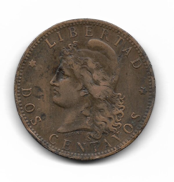 Argentina 2 Centavos 1882 CJ24.2 MB- - Imagen 2