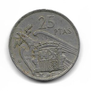 España 25 Pesetas 1957 *64 KM787 MB