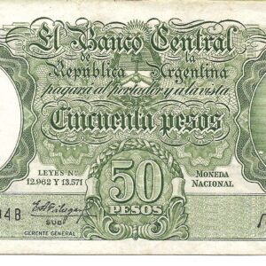 Argentina 50 Pesos Moneda Nacional serie B Fabregas-Pasman Bottero 2007a MB-