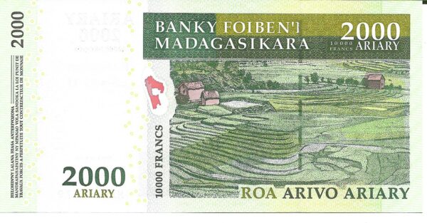 Madagascar 2000 Ariary 2007 P93 SC