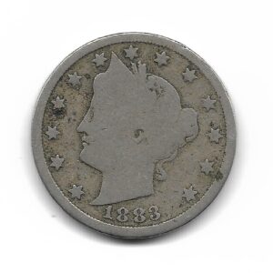 Estados Unidos 5 Cents 1883 con Cents KM112 MB-