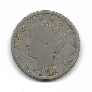 Estados Unidos 5 Cents 1891 KM112 MB-