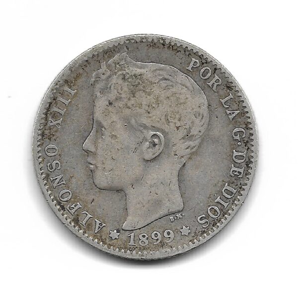 España 1 Peseta De Plata 1899 SG-V KM706 MB