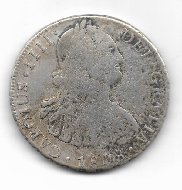 Potosi 8 Reales de Plata 1808 P.J Carlos IIII KM CJ40.19 MB-