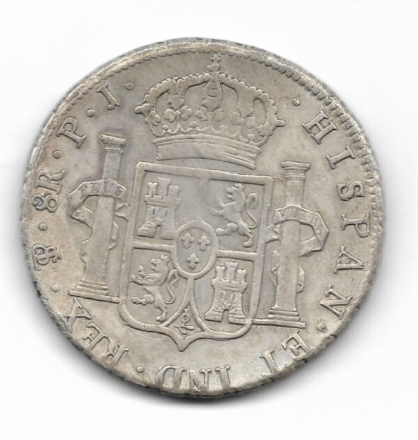 Potosi 8 Reales de Plata 1808 P.J Carlos IIII KM CJ40.19 MB- - Imagen 2