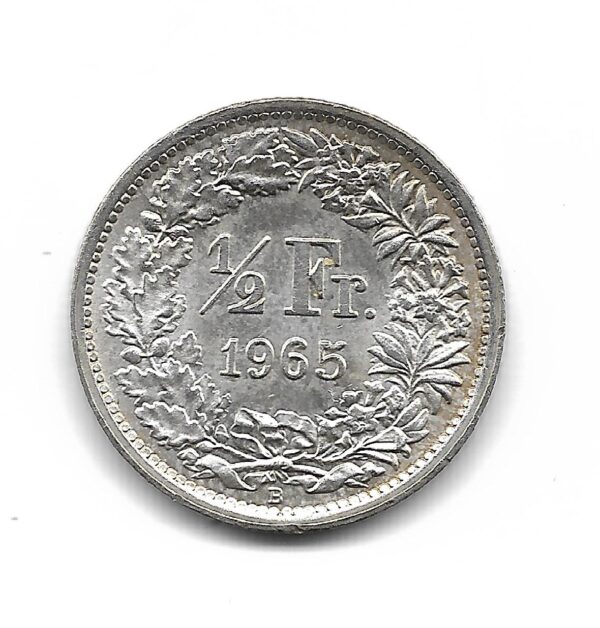 Suiza 1/2 Franco de Plata 1965 KM23 SC