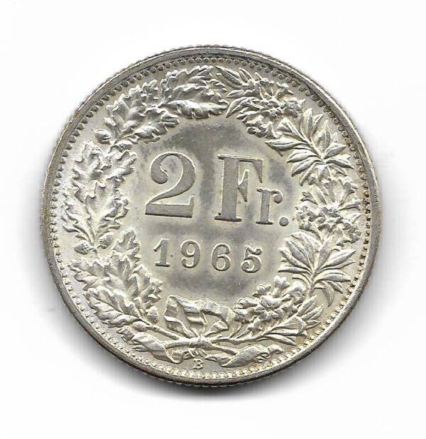 Suiza 2 Francos de Plata 1965 KM21 SC