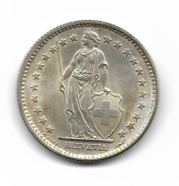 Suiza 2 Francos de Plata 1965 KM21 SC - Image 2