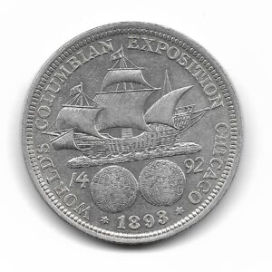 Estados Unidos 1/2 Dolar de Plata 1893 Columbian Expo KM117 EXC-