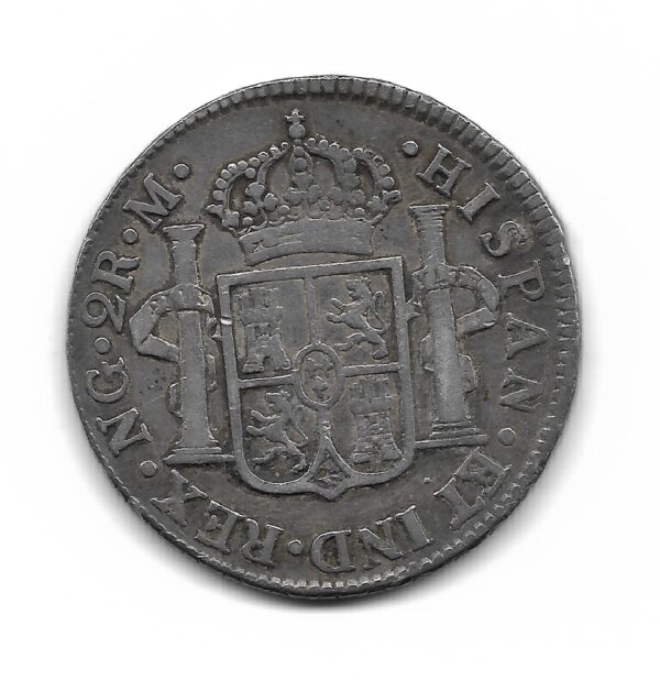 Guatemala 2 Reales de Plata 1821M Fernando VII KM67 MB+ - Image 2