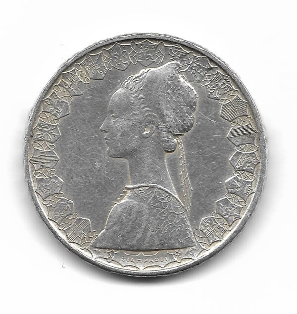Italia 500 Liras de Plata 1966 KM98 EXC- - Image 2