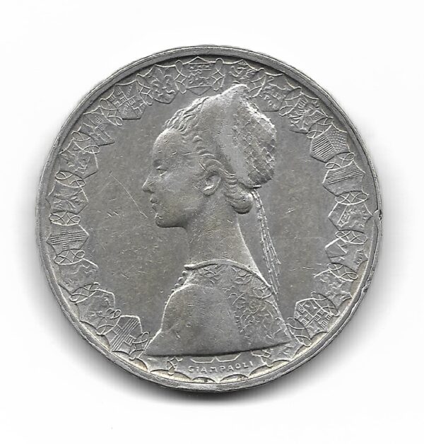 Italia 500 Liras de Plata 1961 KM98 EXC- - Imagen 2