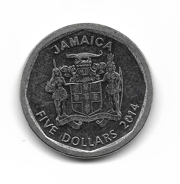 Jamaica 5 Dolares 2014 KM163 SC