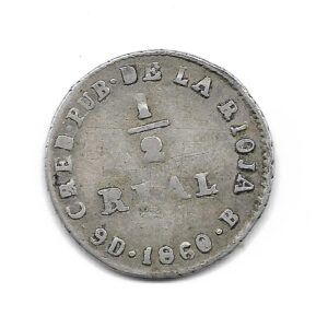 La Rioja 1/2 Real de Plata 1860 CJ74.1 MB