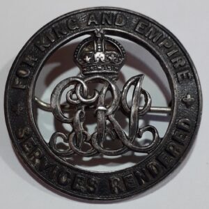 Gran Bretaña Escudo Premio Medalla en Plata Herido en Servicio 1ra. Guerra Mundial numerada 49971