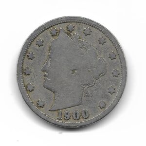 Estados Unidos 5 Cents 1900 KM112 B+