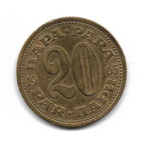 Yugoslavia 20 Para 1965 KM45 EXC
