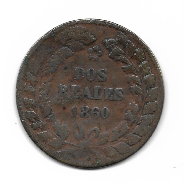 Buenos Aires 2 Reales 1860 A5-R2 CJ23.2.2 MB