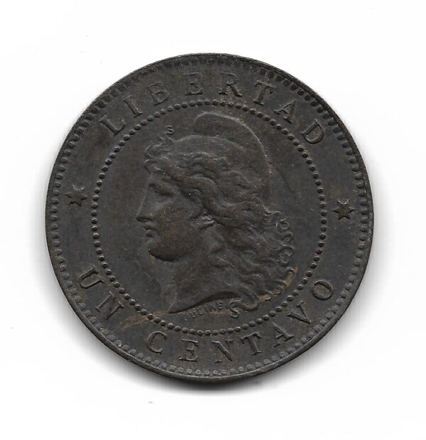 Argentina 1 Centavo 1893 CJ48.5 EXC+ - Imagen 2