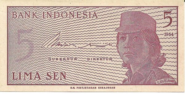 Indonesia 5 Sen 1964 P91 SC