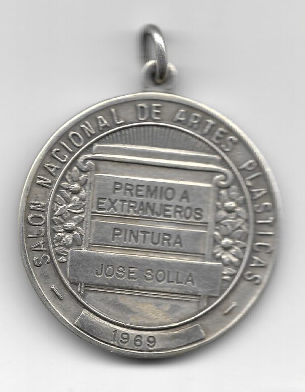 Medalla de Plata Art Deco Artes Plasticas Salon de Artes Plasticas Pintura 1969 - Image 2