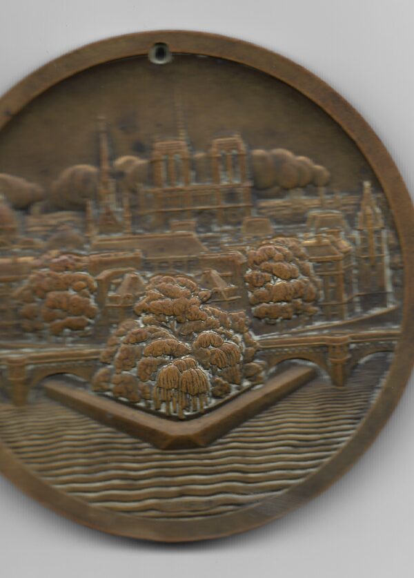 Francia Medalla de Paris 1927 Notre Dame Por Pierre Turin