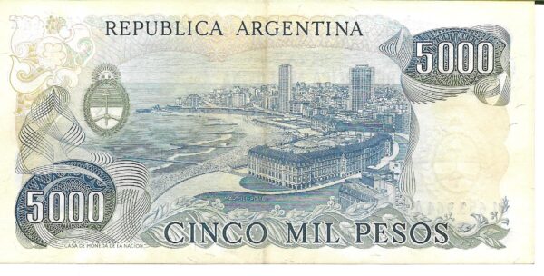 5000 Pesos Ley serie A Bottero 2465a Lopez–Diz EXC - Imagen 2