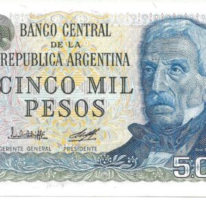 5000 Pesos Ley serie A Bottero 2468a Lopez–Diz EXC+