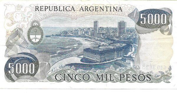 5000 Pesos Ley serie A Lopez-Ianella Bottero 2473 EXC - Imagen 2