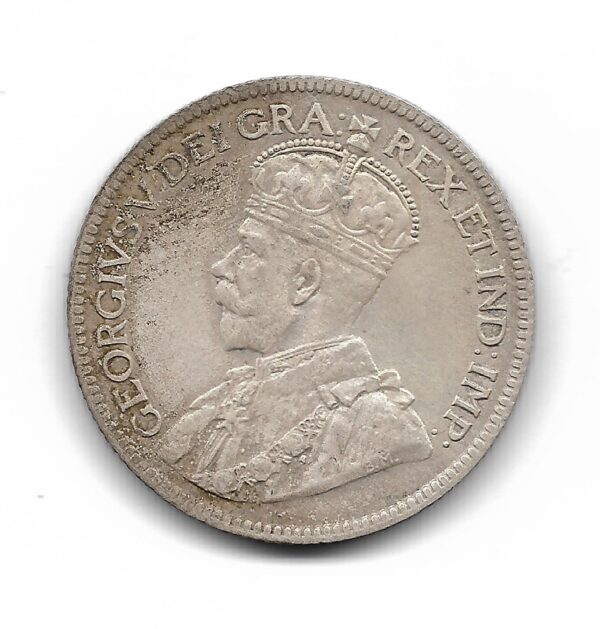 Canada 25 Cents de Plata 1917 KM24 EXC - Image 2