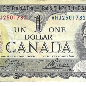 Canada 1 Dolar 1973 P85a MB-