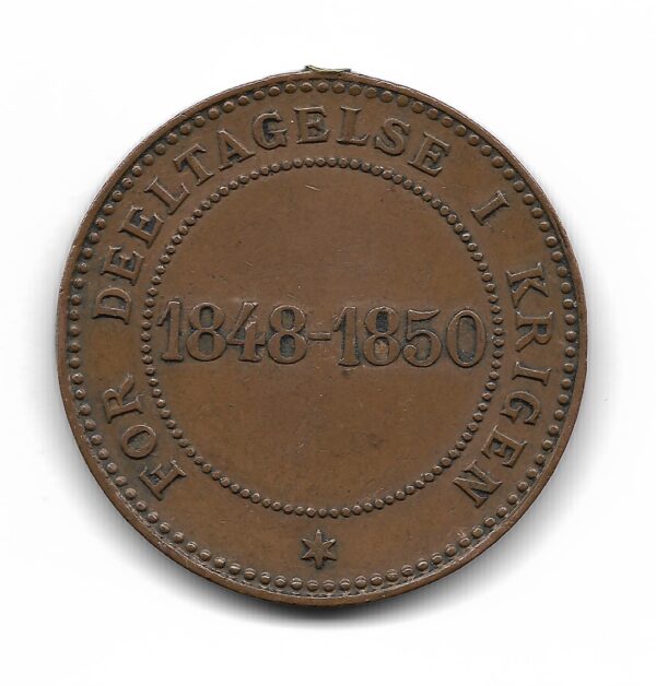 Dinamarca Medalla Premio Militar 1848-1850 Federico VII
