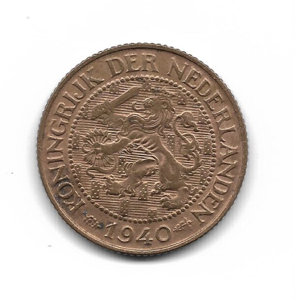 Holanda 1 Cent 1940 KM152 EXC - Imagen 2