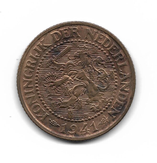 Holanda 1 Cent 1941 KM12 EXC - Imagen 2