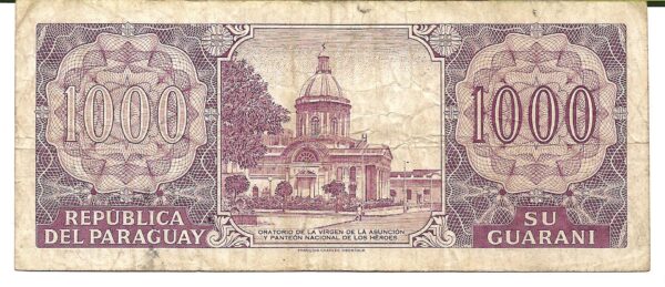 Paraguay 1000 Guaranies L.1952 (19825) P207 B+ - Imagen 2