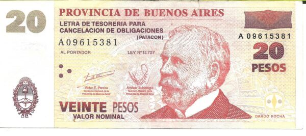 Bono 20 Patacones serie A EC220 MB