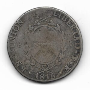 Provincias Unidas 8 Reales De Plata 1815F CJ5 MB-