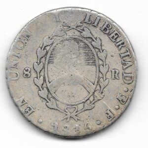 Provincias Unidas 8 Reales De Plata 1815F CJ5 MB