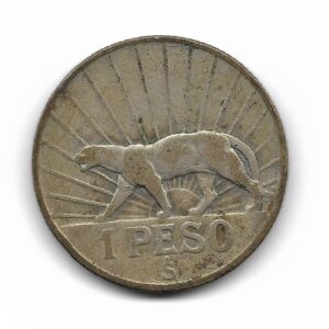 Uruguay 1 Peso de Plata 1942 KM30 MB