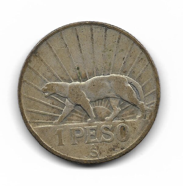 Uruguay 1 Peso de Plata 1942 KM30 MB