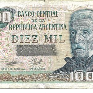 Argentina 10.000 Australes Transitorio De Paul- Fraga Bottero 2876 MB-