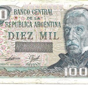 Argentina 10.000 Australes Transitorio De Paul- Fraga Bottero 2876 MB