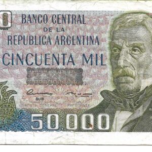 Argentina 50.000 Australes Transitorio M. Ginocchio-Garcia Vazquez Bottero 2884 MB